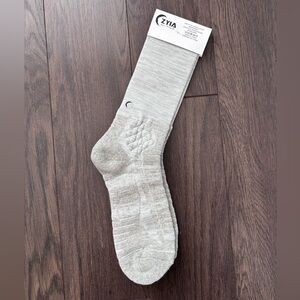 ZYIA Active Gray Texture Knit Performance Crew Socks NWT FITS 5-10 shoe size